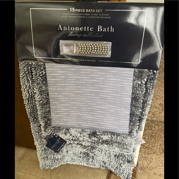 🆕 15 PIECE BATH SET by Antonette Bath Living Collection - Picture 1 of 6